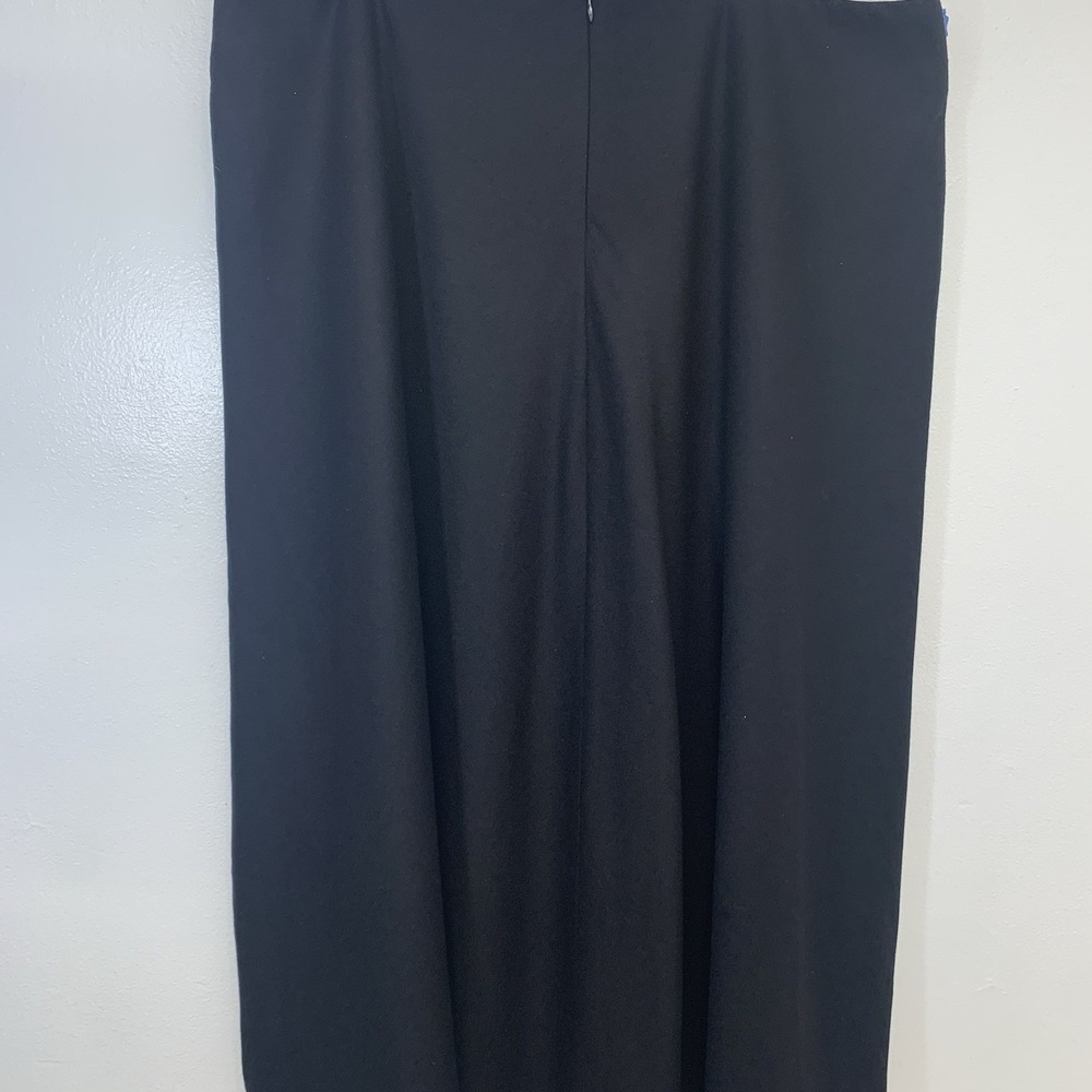 Jessica Howard Wool Blend Black Maxi Skirt‎ Sz 20 Full Flowy Lined Work Western - Picture 4 of 11